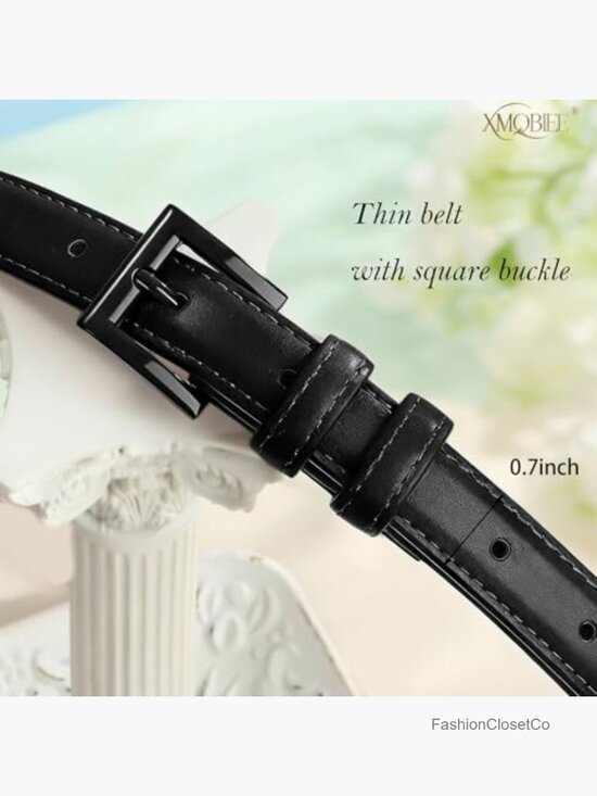 Skinny Faux Leather Belt 0.6 Inch for Jeans Dresses Casual Formal main image 4
